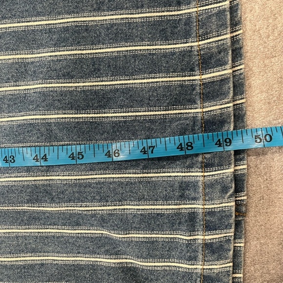 [Sz5/US:XS]DK Fish Spaghetti Striped Blue and White Maxi Denim Dress - Picture 7 of 9